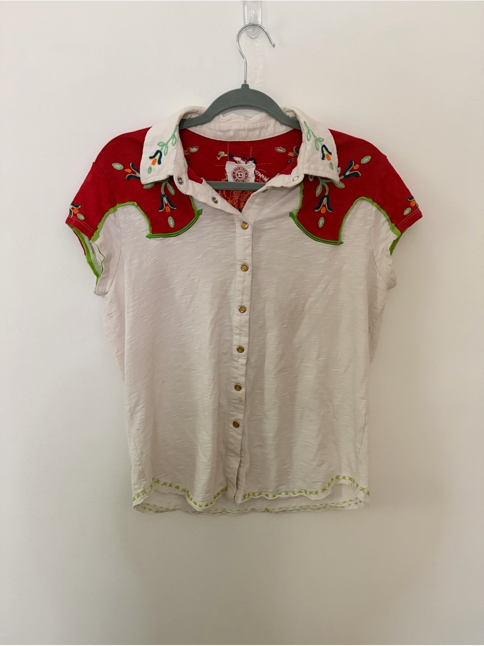 Double D Ranch  Embroidered Cotton Top